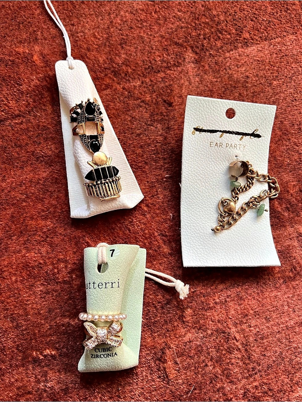 Free People Gold & Black Jewelry Set NWT